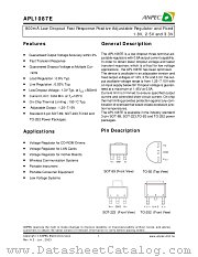 APL1087E-33UC-TU datasheet pdf ANPEC Electronics Corporation
