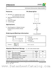 APM2023NUC-TR datasheet pdf ANPEC Electronics Corporation