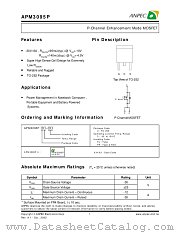 APM3095PUC-TU datasheet pdf ANPEC Electronics Corporation