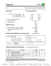 APM4429KC-TR datasheet pdf ANPEC Electronics Corporation