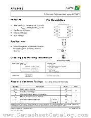 APM4463KC-TR datasheet pdf ANPEC Electronics Corporation