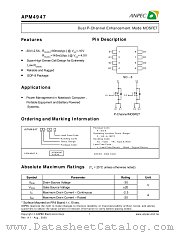 APM4947KC-TRL datasheet pdf ANPEC Electronics Corporation