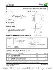 APM9935KC-TRL datasheet pdf ANPEC Electronics Corporation