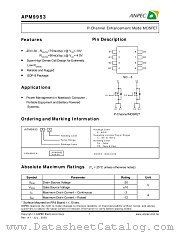 APM9953KC-TR datasheet pdf ANPEC Electronics Corporation