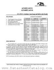 AZ100EL16VOLR1 datasheet pdf Arizona Microtek