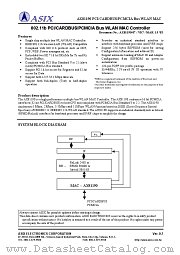 AX81190 datasheet pdf ASIX Electronics Corporation
