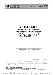 AX88141 datasheet pdf ASIX Electronics Corporation