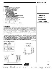 AT29LV010A-2JC datasheet pdf Atmel