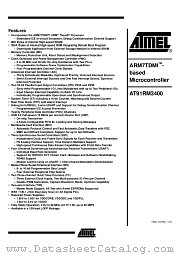 AT91RM3400-A1-001 datasheet pdf Atmel