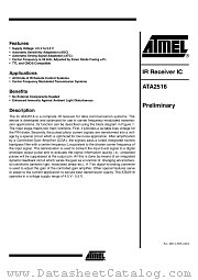 ATA2516-6AQ datasheet pdf Atmel
