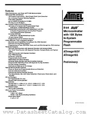 ATMEGA165V-16AJ datasheet pdf Atmel