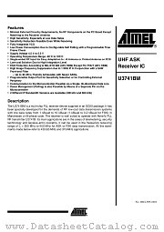 U3741BM-M2FL datasheet pdf Atmel