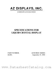 ACM0802C-NLBW-T datasheet pdf AZ Displays