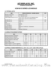 ACM1601D-RLBW-T datasheet pdf AZ Displays