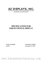 ACM2004G-FLTS-T datasheet pdf AZ Displays