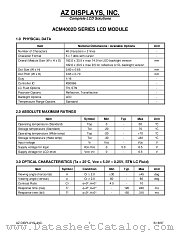 ACM4002D-RLGD-T datasheet pdf AZ Displays