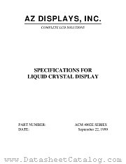 ACM4002E-FLBS-T datasheet pdf AZ Displays