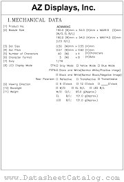 ACM4004C-NLYBW-T datasheet pdf AZ Displays