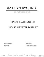 AGM3224K-FN-FLW-T datasheet pdf AZ Displays