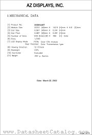 AGM6448T-MC-FTD-T datasheet pdf AZ Displays