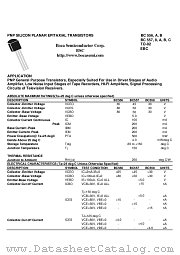 BC558A datasheet pdf Boca Semiconductor Corporation
