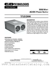 TXD20008AKFLLNH datasheet pdf C&D Technologies