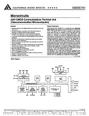 G65SC151PI-2 datasheet pdf California Micro Devices Corp