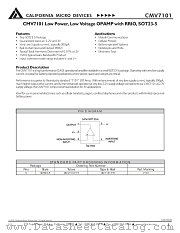 CMV7101Y datasheet pdf California Micro Devices Corp