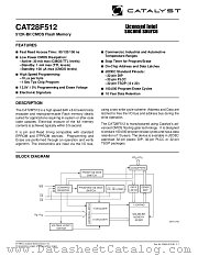 CAT28F512P-12T datasheet pdf Catalyst Semiconductor