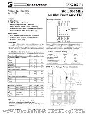 CFK2162-P1-000T datasheet pdf CELERITEK