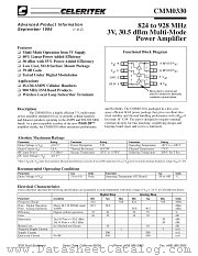 CMM0330-AK datasheet pdf CELERITEK