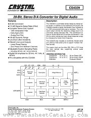 CS4329-KS datasheet pdf Cirrus Logic