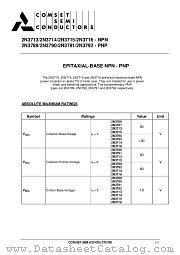 2N3716 datasheet pdf Comset Semiconductors