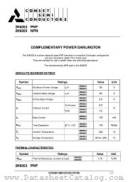 2N6055 datasheet pdf Comset Semiconductors