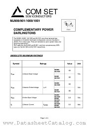 MJ1000 datasheet pdf Comset Semiconductors
