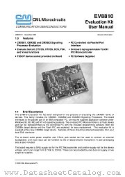 EV8810 datasheet pdf CONSUMER MICROCIRCUITS LIMITED