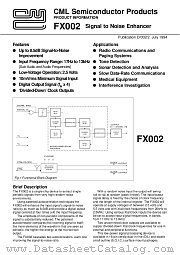 FX002J datasheet pdf CONSUMER MICROCIRCUITS LIMITED