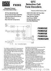 FX102K datasheet pdf CONSUMER MICROCIRCUITS LIMITED