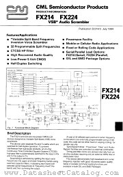 FX224SL datasheet pdf CONSUMER MICROCIRCUITS LIMITED