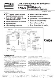 FX529LS datasheet pdf CONSUMER MICROCIRCUITS LIMITED