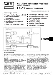 FX619L2 datasheet pdf CONSUMER MICROCIRCUITS LIMITED