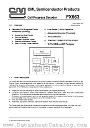 FX663D4 datasheet pdf CONSUMER MICROCIRCUITS LIMITED