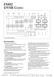 FX802J datasheet pdf CONSUMER MICROCIRCUITS LIMITED