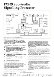 FX805J datasheet pdf CONSUMER MICROCIRCUITS LIMITED