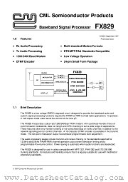 FX829P4 datasheet pdf CONSUMER MICROCIRCUITS LIMITED