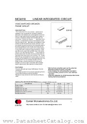 MC34118 datasheet pdf Contek Microelectronics
