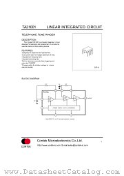 TA31001 datasheet pdf Contek Microelectronics