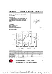 TA7668BP datasheet pdf Contek Microelectronics