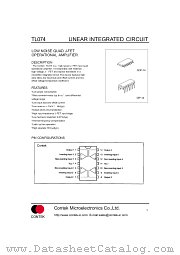 TL074BC datasheet pdf Contek Microelectronics