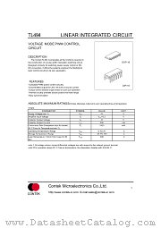 TL494 datasheet pdf Contek Microelectronics